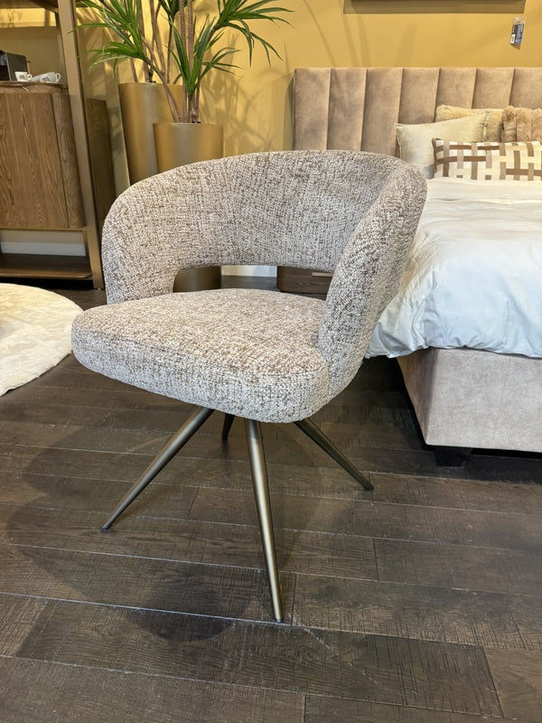 Stuhl taupe-Sand, Stuhl Bronze-Stuhlbeine, Breite 60 cm