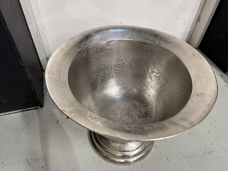 Weinkühler Antik-Silber, Sektkühler Silber, Durchmesser 40 cm
