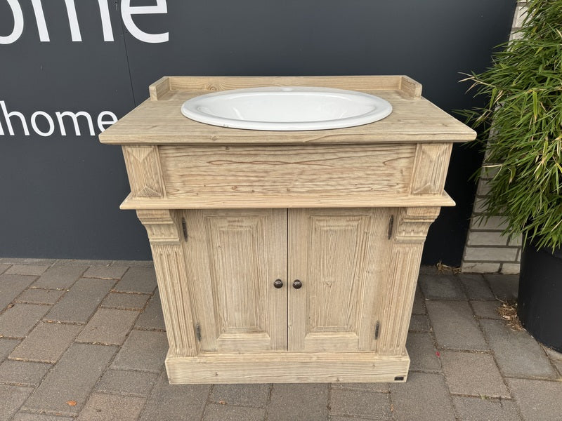 Waschtisch im Landhausstil, Einzelwaschtisch, Waschtisch Holz 85 cm