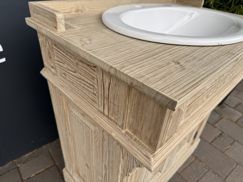 Waschtisch im Landhausstil, Einzelwaschtisch, Waschtisch Holz 85 cm