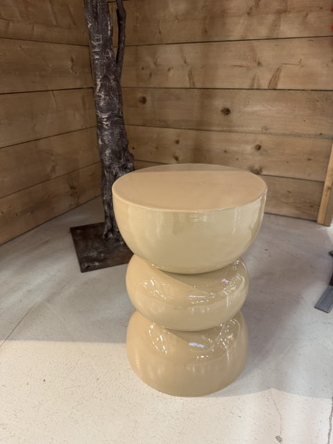 Beistelltisch taupe Metall, Beistelltisch Metall taupe, Durchmesser 32 cm