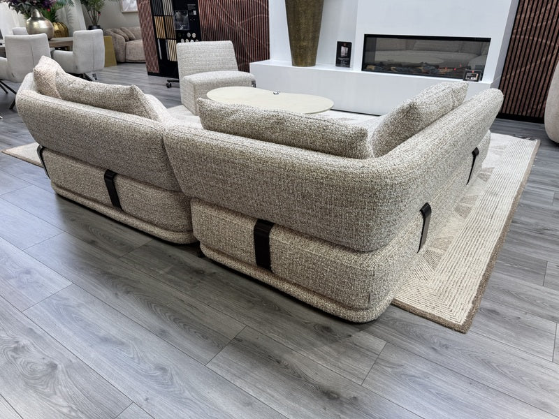 Loungesofa Farbe Sand-taupe, Ecksofa taupe, Breite 359 cm