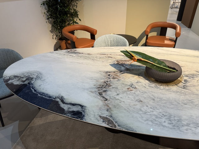 Esstisch oval Keramik, ovaler Tisch Keramik Tischplatte, Länge 200 cm