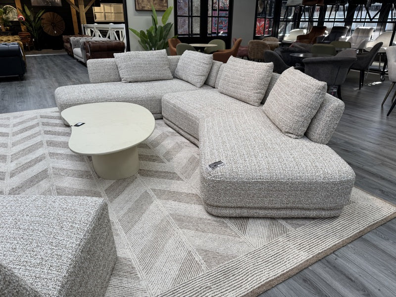 Loungesofa Farbe Sand-taupe, Ecksofa taupe, Breite 359 cm