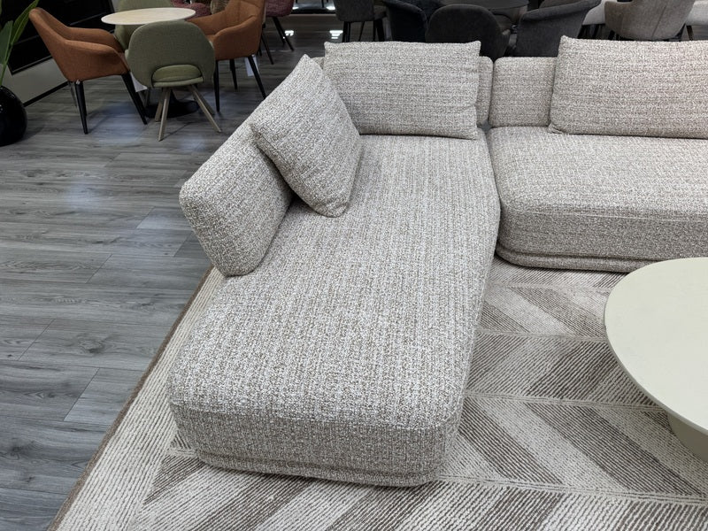 Loungesofa Farbe Sand-taupe, Ecksofa taupe, Breite 359 cm