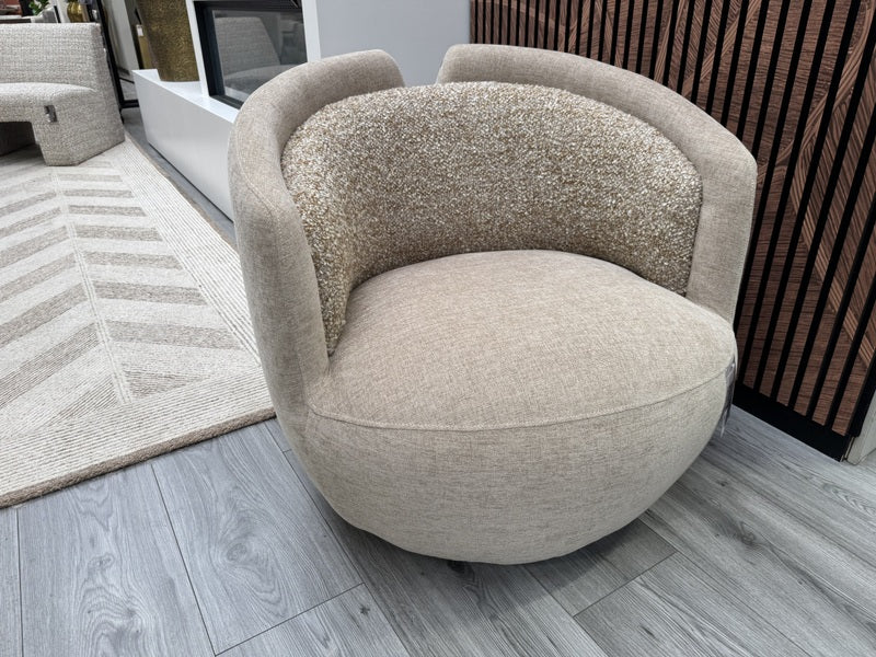 Sessel Farbe Sand-taupe, Drehsessel taupe, Breite 85 cm