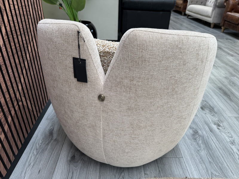 Sessel Farbe Sand-taupe, Drehsessel taupe, Breite 85 cm