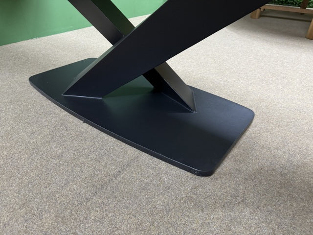 Gartentisch Massivholz, Gartentisch Teakholz massiv, Gartenesstisch Metall-Gestell, Länge 240 cm