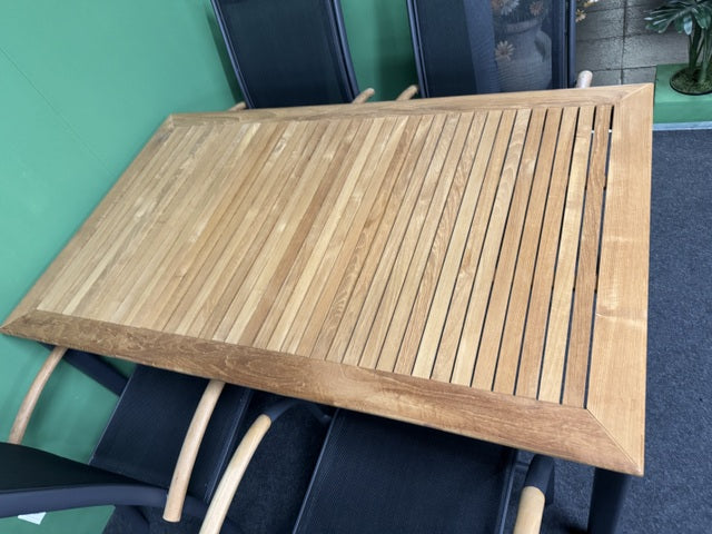 Gartentisch Teakholz ausziehbar, ausziehbarer Gartentisch Teakholz Tischplatte, Länge 152-210 cm