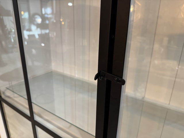 Vitrinen weiß Eiche, Geschirrschrank weiß Holz Eiche, Breite 125 cm