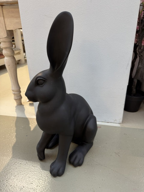 Osterhase schwarz, Deko-Hase schwarz, Hase schwarz, Höhe 60 cm