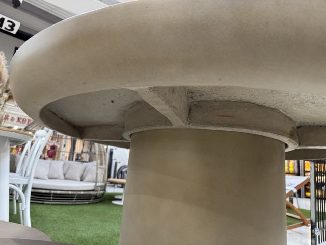 Gartentisch rund taupe, Gartentisch taupe Beton, Gartentisch taupe Beton, Durchmesser 120 cm