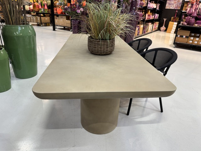 Gartentisch Beton taupe, Esstisch taupe Beton, Gartentisch Kunststoffbeton taupe, Länge 240 cm