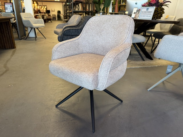 Stuhl Farbe Champagne, gepolsterter Stuhl drehbar