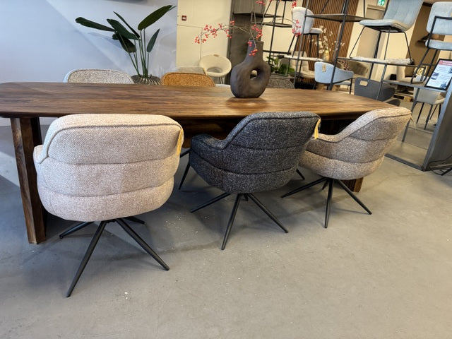 Stuhl Farbe Champagne, gepolsterter Stuhl drehbar