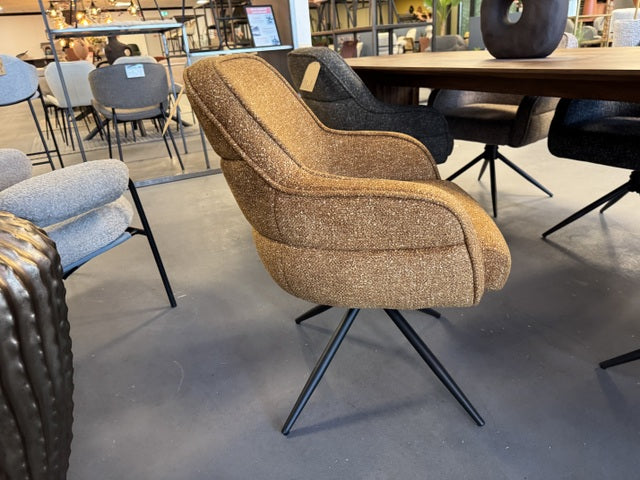 Stuhl Farbe Senf-gelb, Esszimmerstuhl gelb drehbar