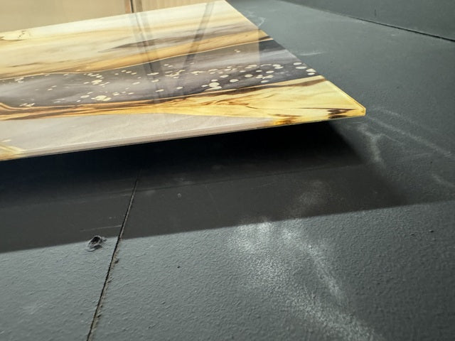 Bild Gold, Glas Bild bunt, Breite 160 cm