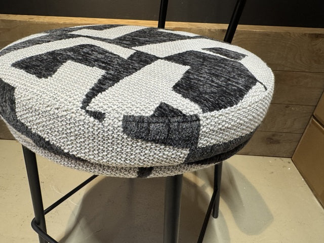 Barstuhl weiß-schwarz, Barstuhl creme-weiß, Sitzhöhe 65 cm