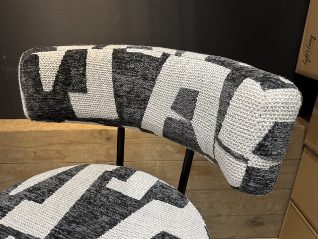 Barstuhl weiß-schwarz, Barstuhl creme-weiß, Sitzhöhe 65 cm