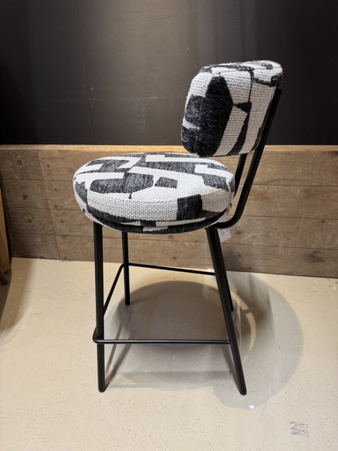 Barstuhl weiß-schwarz, Barstuhl creme-weiß, Sitzhöhe 65 cm