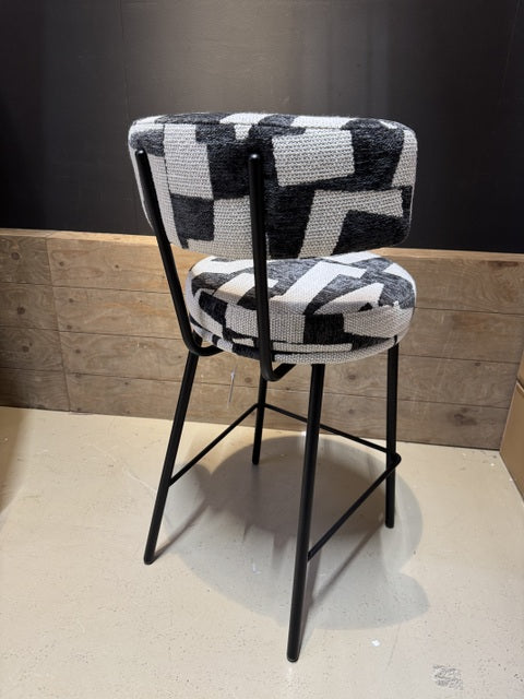 Barstuhl weiß-schwarz, Barstuhl creme-weiß, Sitzhöhe 65 cm