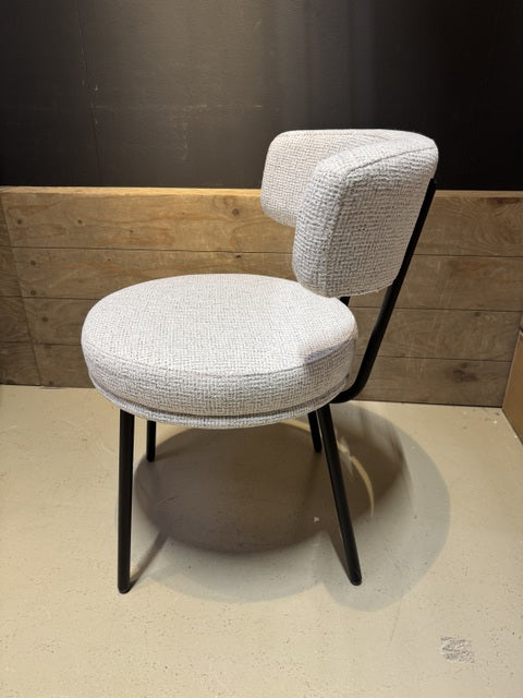 Esszimmerstuhl creme, Stuhl rund creme-weiß