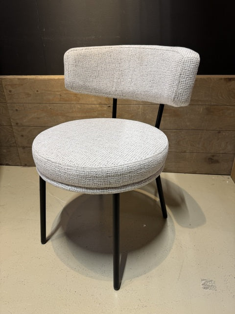 Esszimmerstuhl creme, Stuhl rund creme-weiß