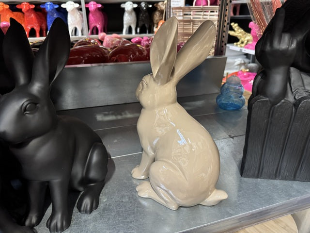 Osterhase taupe, Hase taupe, Deko-Hase taupe, Höhe 40 cm