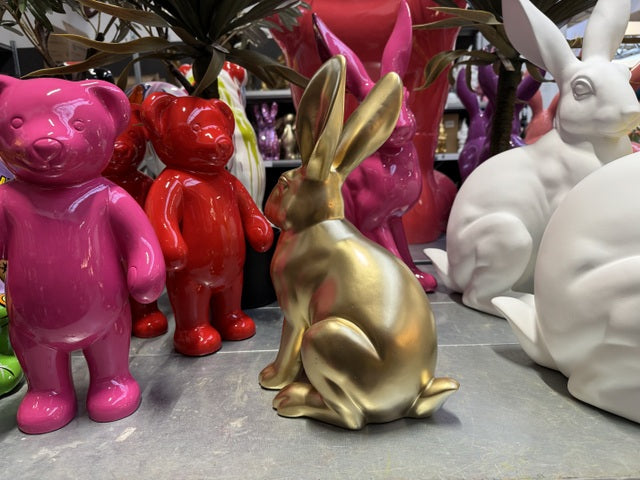 Osterhase Gold, Hase Gold, Deko-Hase Gold, Höhe 40 cm