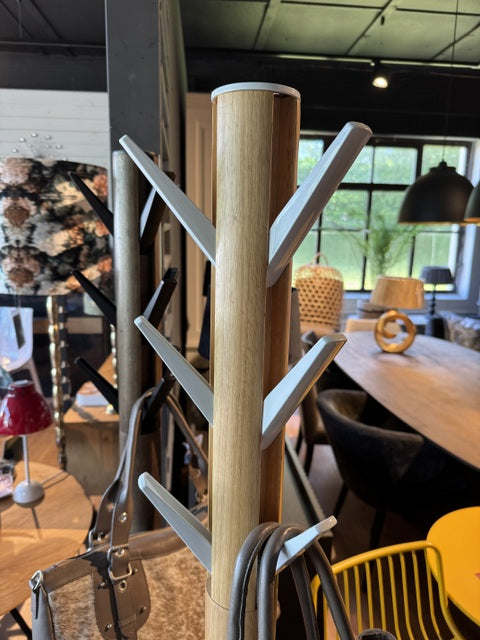 Garderobenständer Walnuss schwarz, Kleiderständer Walnuss