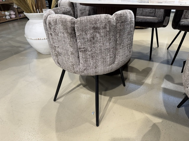 Stuhl grau-taupe, gepolsterter Stuhl grau