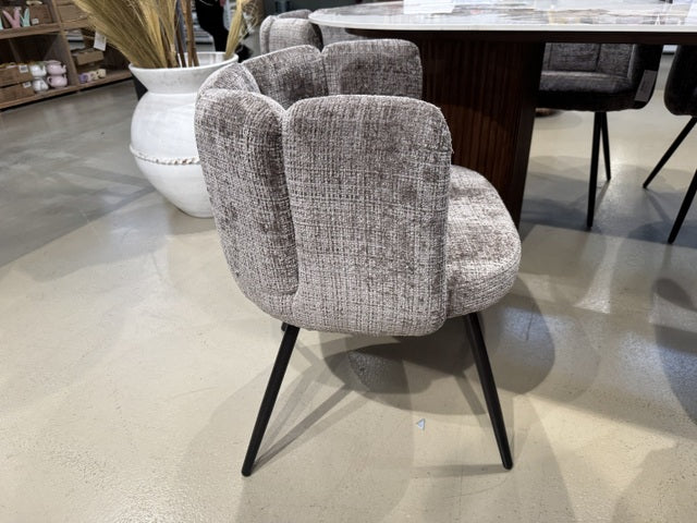 Stuhl grau-taupe, gepolsterter Stuhl grau