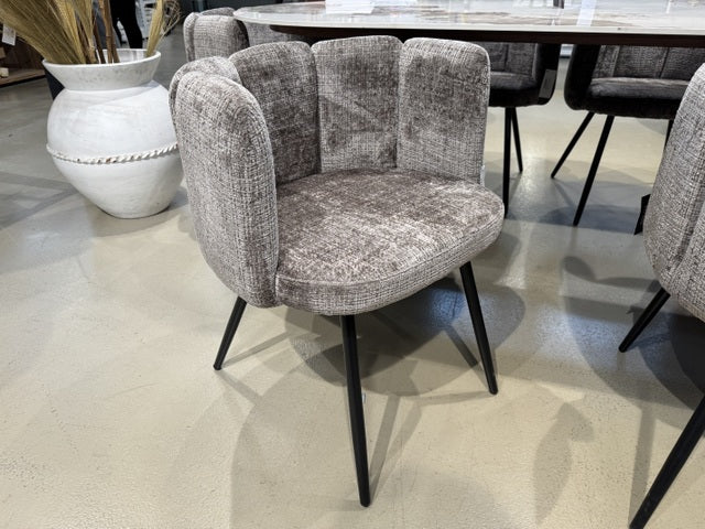 Stuhl grau-taupe, gepolsterter Stuhl grau