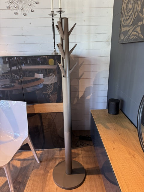 Garderobenständer grau, Kleiderständer grau mit ausklappbaren Hacken