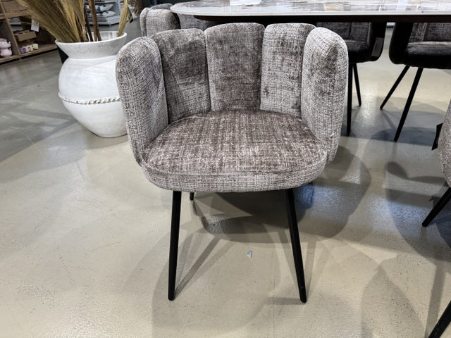 Stuhl grau-taupe, gepolsterter Stuhl grau