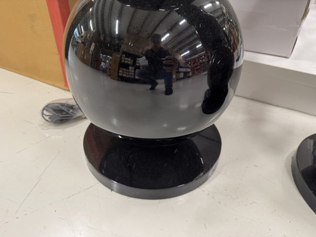 Metall Stehleuchte schwarz, Lampenfuß lila, Stehleuchte mit Lampenschirm, Stehlampe lila-schwarz, Höhe 140-185 cm