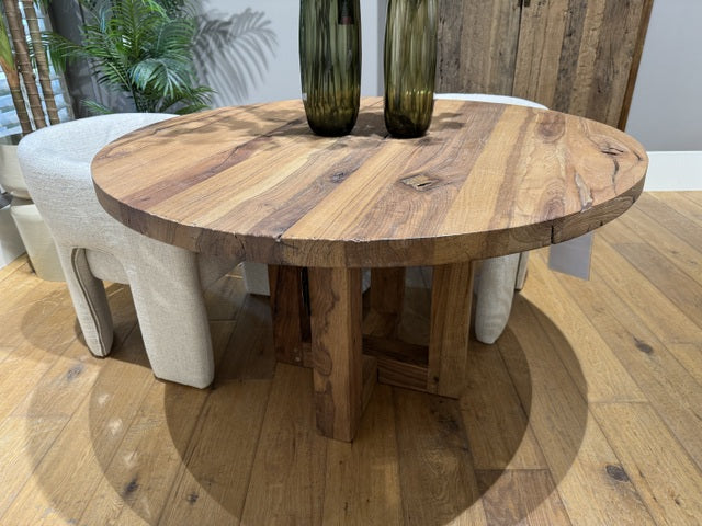 Esstisch rund braun, runder Tisch Naturholz, Durchmesser 130 cm