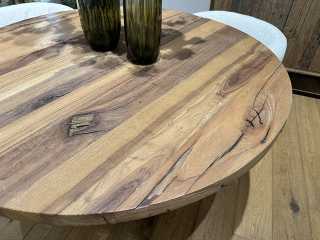 Esstisch rund braun, runder Tisch Naturholz, Durchmesser 130 cm