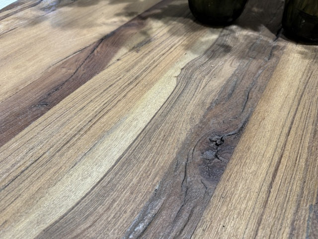 Esstisch rund braun, runder Tisch Naturholz, Durchmesser 130 cm