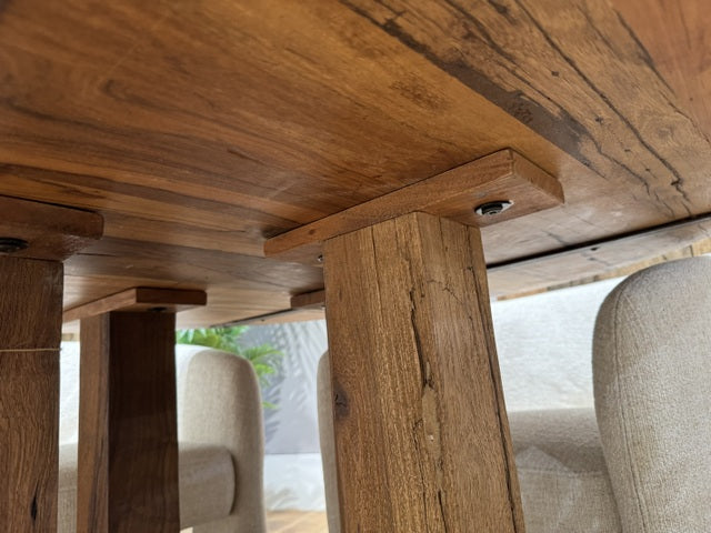 Esstisch rund braun, runder Tisch Naturholz, Durchmesser 130 cm