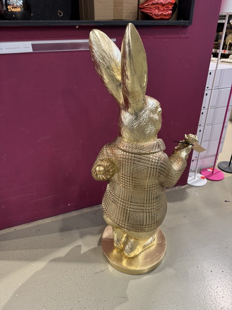 Osterhase Gold XXL, Deko-Hase Gold, Hase XXL Gold, Höhe 100 cm
