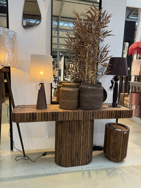 Konsole braun, Wandtisch Holz braun, Breite 154 cm