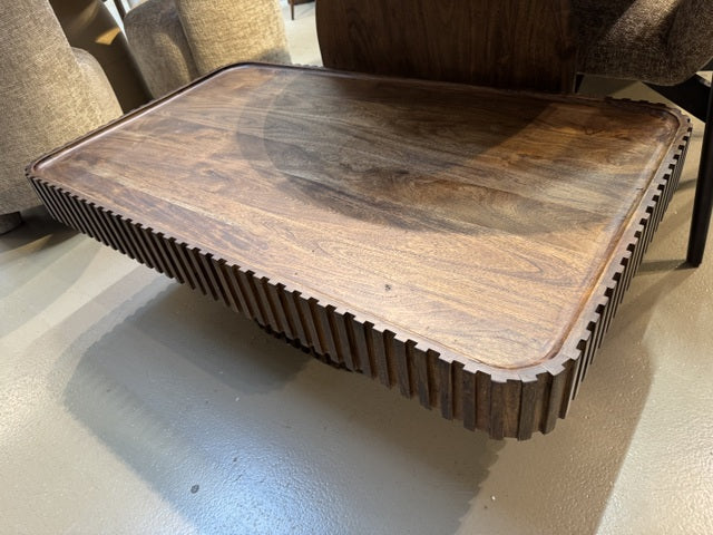 Couchtisch braun Holz, Wandtisch braun Holz, Breite 120 cm