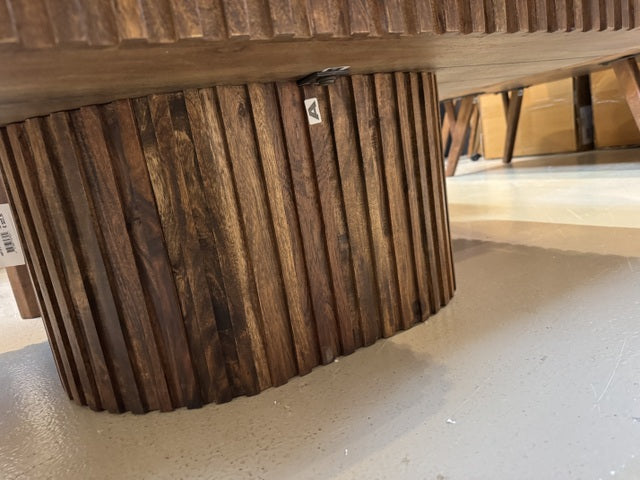 Couchtisch braun Holz, Wandtisch braun Holz, Breite 120 cm