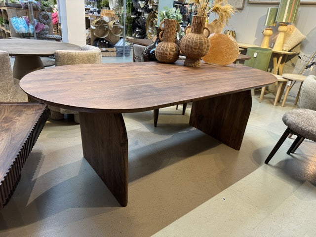 Esstisch braun Holz Akazie, Tisch braun Holz, Länge 220 cm