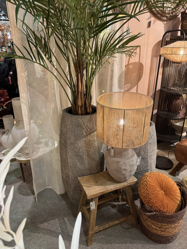 Vase grau, Übertopf grau, Pflanzvase grau, Höhe 105 cm