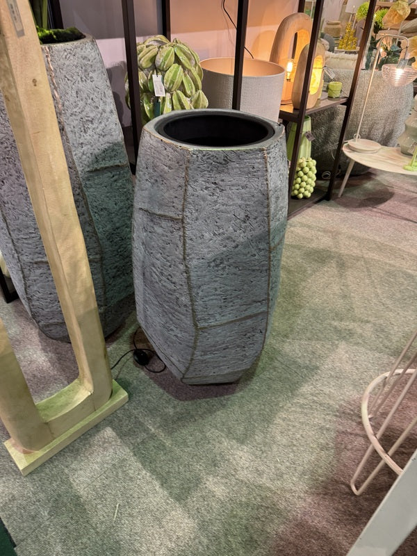 Vase grau, Übertopf grau, Pflanzvase grau, Höhe 105 cm