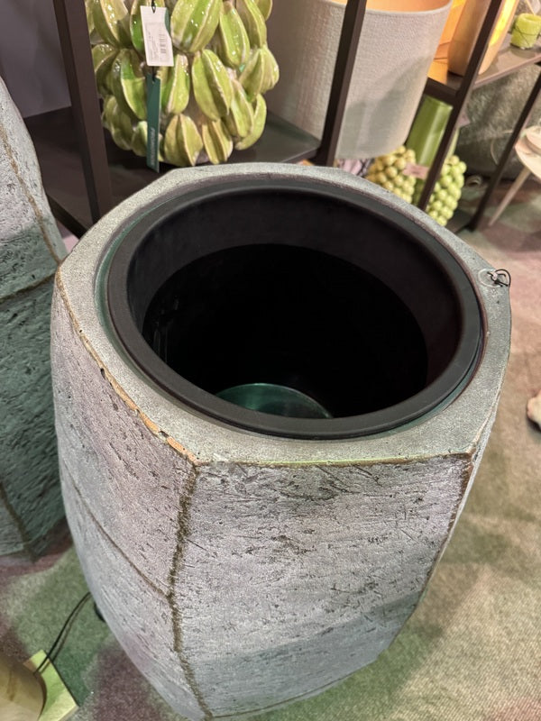 Vase grau, Übertopf grau, Pflanzvase grau, Höhe 105 cm