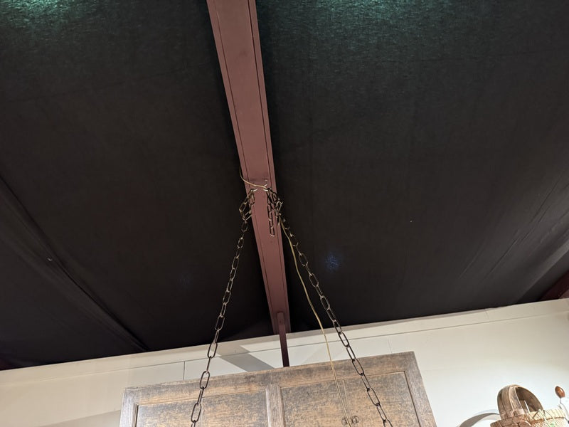 Kronleuchter Hirschgeweih, Kornleuchter rustikal 6 Flammig, Kronleuchter Landhaus, Breite 135 cm