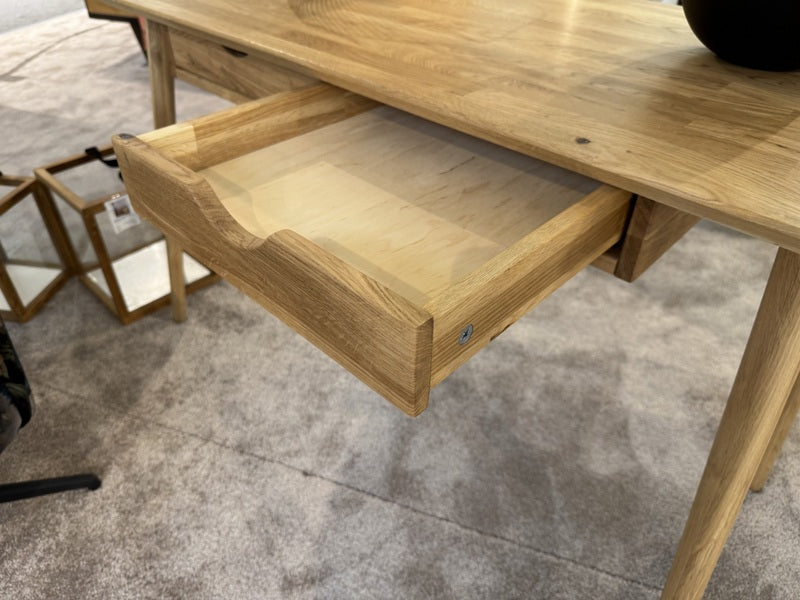 Schreibtisch Eiche massiv, Tisch Holz Eiche, Länge 120 cm